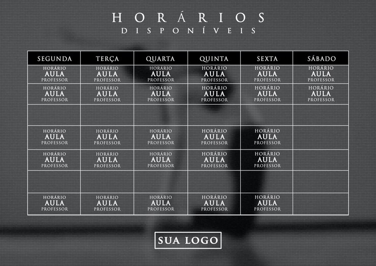 PSD hoja de horas horario creativo psd hecho para plantilla de escuelas, universidades y gimnasios