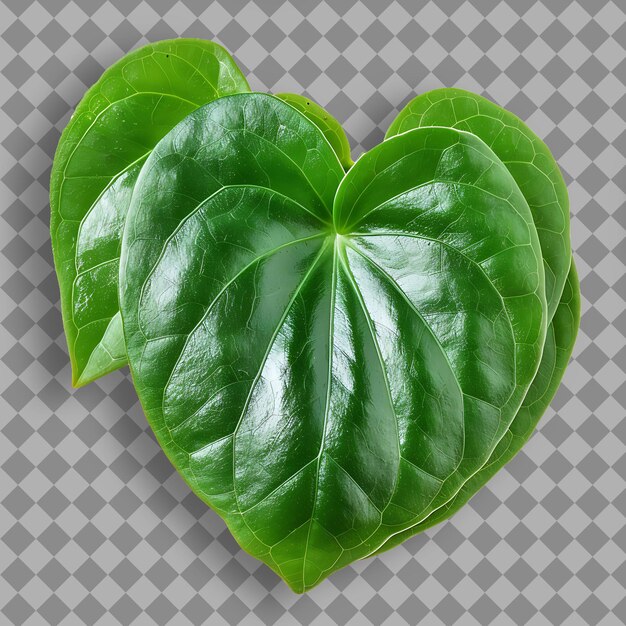 Una hoja verde en forma de corazón que dice 