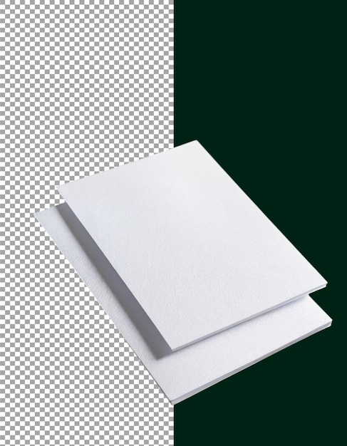 Hojas blancas de papel blanco para artículos de oficina y escolares personalizables en fondo transparente png