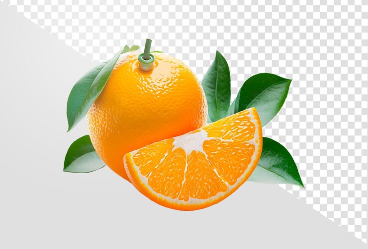 PSD hojas-de-naranja-frescas-aisladas-psd-premium-fondo-transparente.