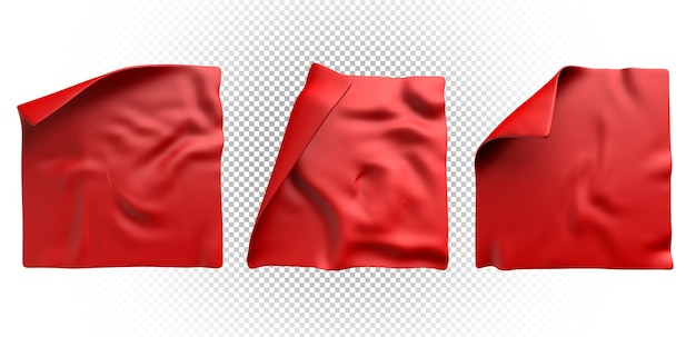 Hojas de papel de fondo arrugadas arrugadas Conjunto 3d realista en blanco rectangular para póster o pancarta