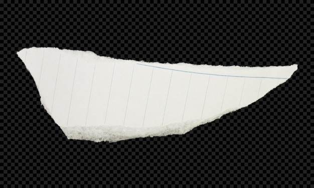 Hojas de papel rasgadas