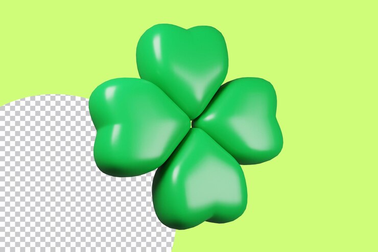 PSD hojas de trébol verde para el día de san patricio