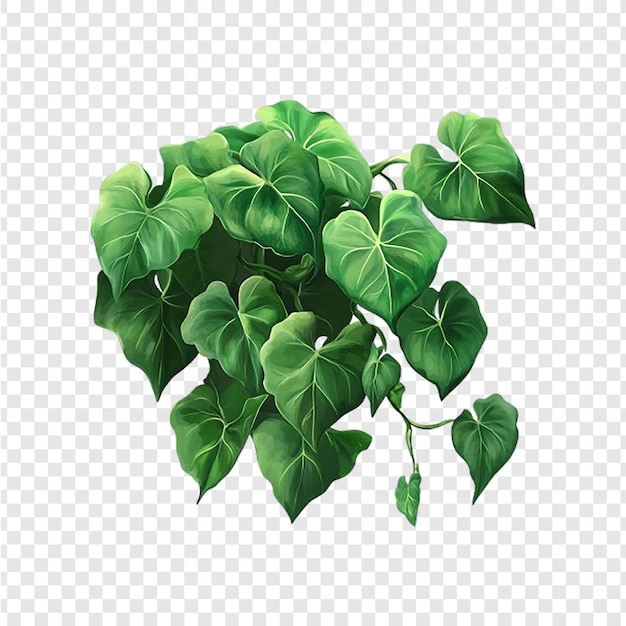 Hojas de vid verdes y exuberantes