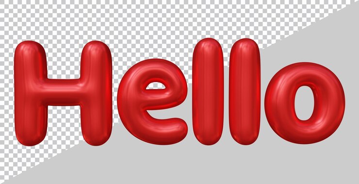 PSD hola diseño de texto con estilo de efecto moderno 3d