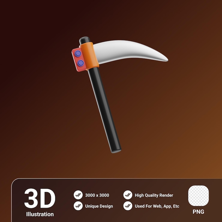 PSD hola guadaña ilustración 3d
