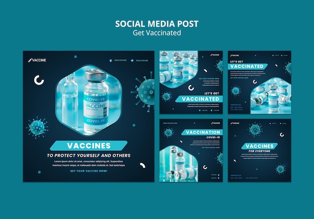 Holen Sie sich geimpfte Social-Media-Beiträge
