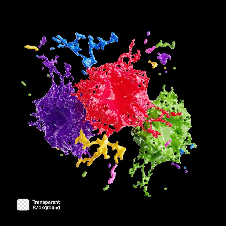 PSD holi festival ilustração 3d png template