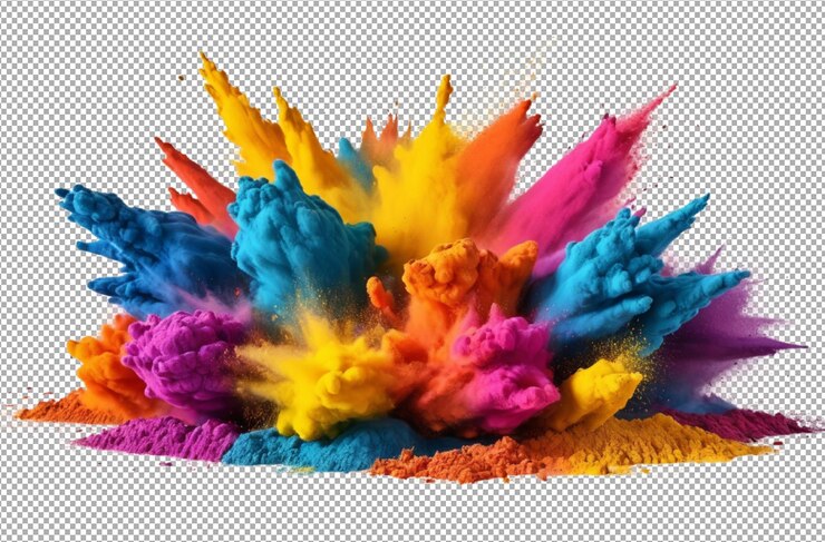 PSD holi pintura color polvo explosión alegría de colores
