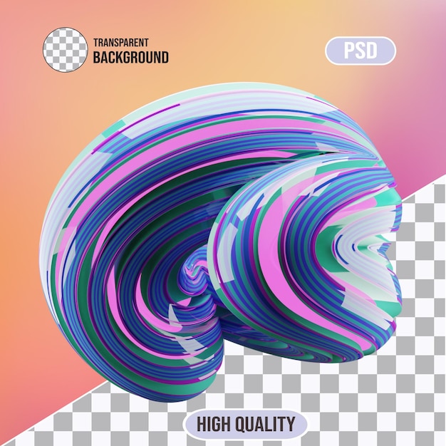 Holo-abstrakte 3D-Formen