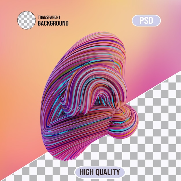 Holo-abstrakte 3D-Formen
