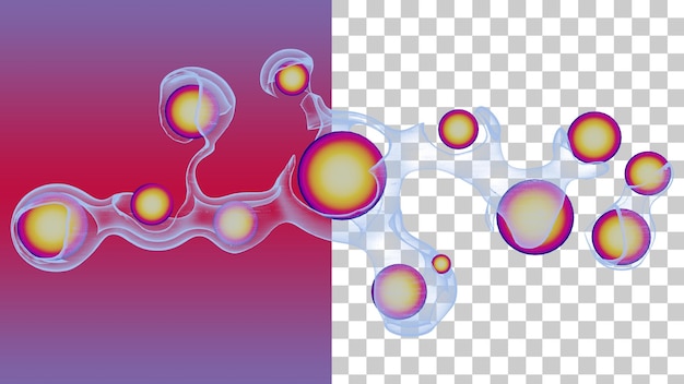 PSD holográfico abstrato com fundo transparente