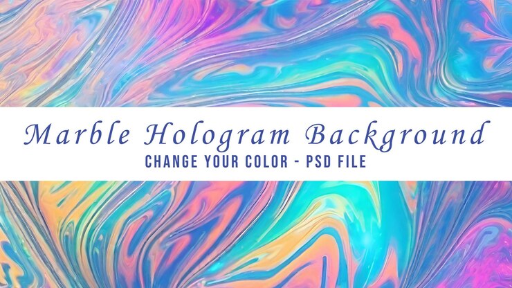 PSD hologramm aus leuchtendem marmor