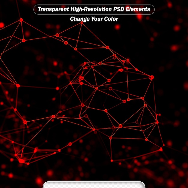 PSD hologramme de texte numérique d'intelligence artificielle sur fond noir