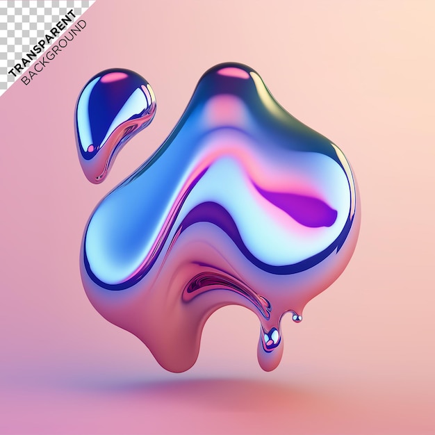 Holographic fluid drop shapes illustration