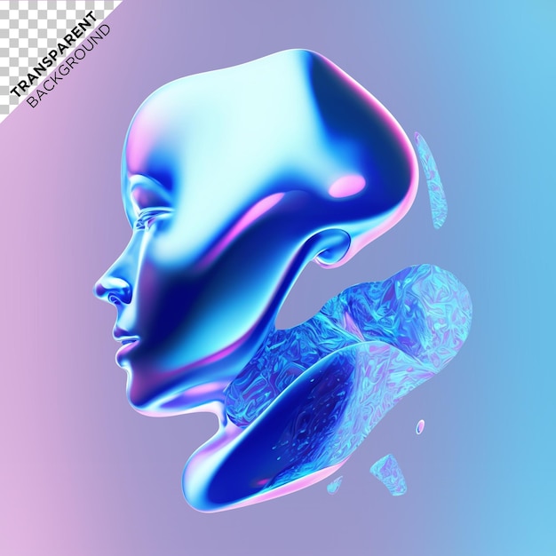 holographic head illustration