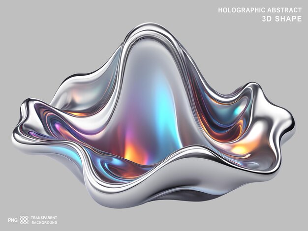 Holographische abstrakte 3d-form