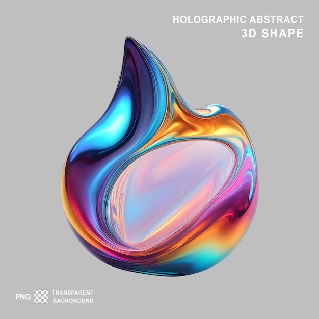 Holographische abstrakte 3D-Form