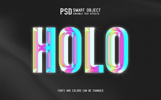 Holographischer Gradient-Text-Effekt für die Titel-Effekte der PSD-Vorlage