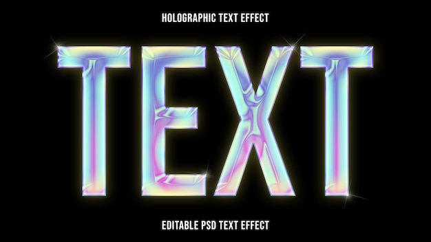 Holographischer Texteffekt