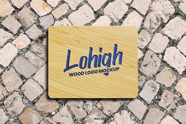 Holz-logo-modell psd