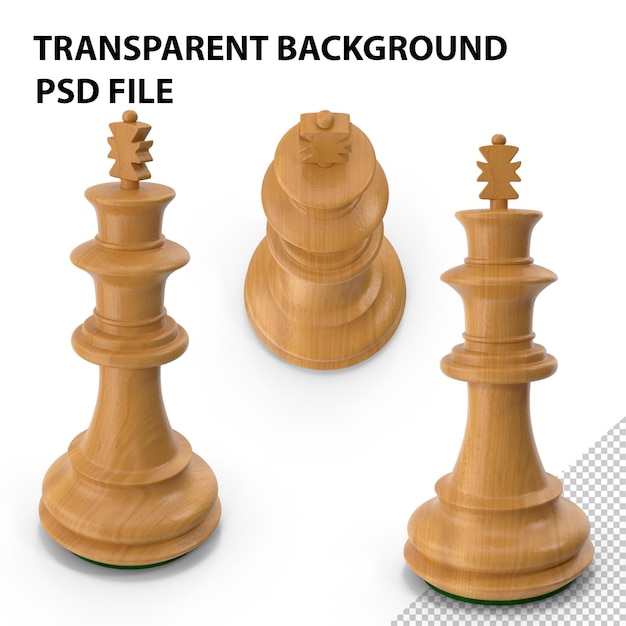 PSD holz-schachkönig