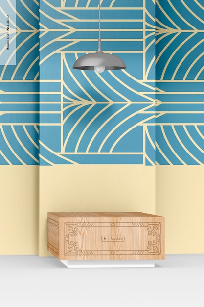 Holzbank Mockup, rechte Ansicht