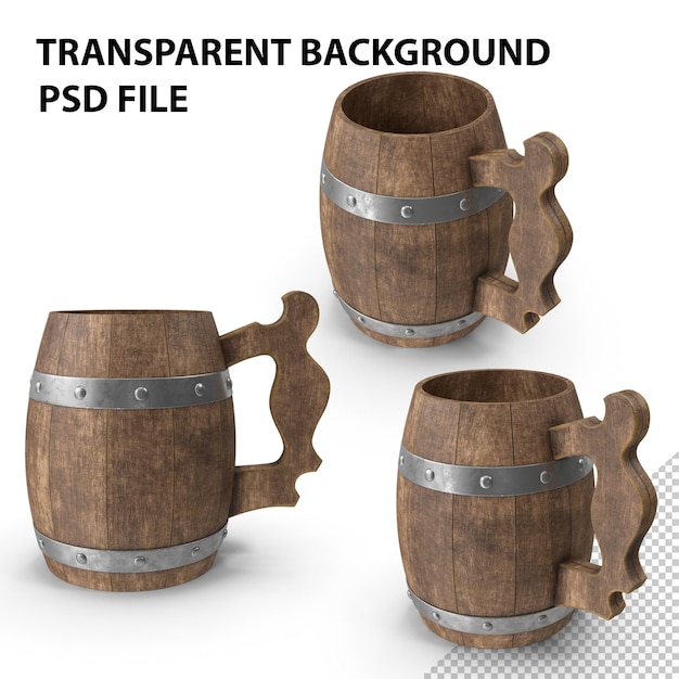 Holzbier Stein PNG