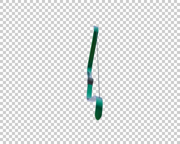 Holzbogen isoliert auf dem Hintergrund 3D-Rendering-Illustration