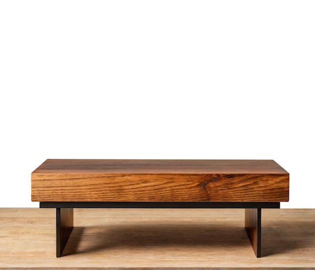 Holzbrett-Stand-Produktvorführung für kosmetische Schönheit und Lebensmittel-Ausstellung Mockup