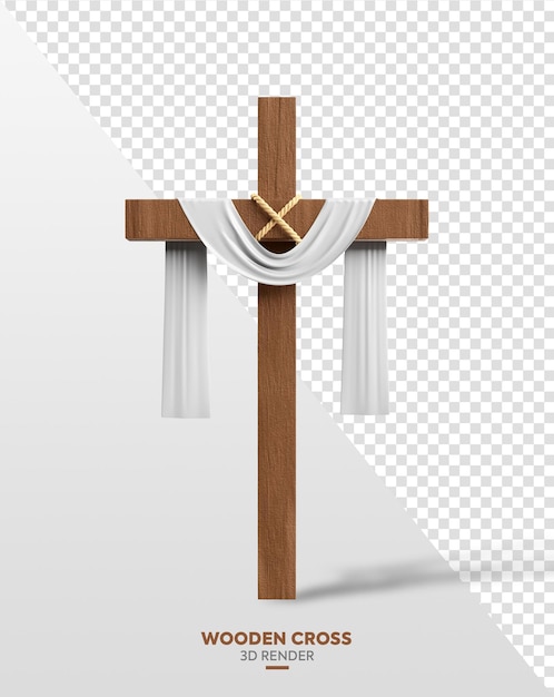 Holzchristliches Kreuz Element 3d für Ostern