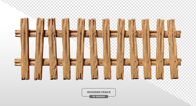 Holzgitterzaun 3D-Rendering