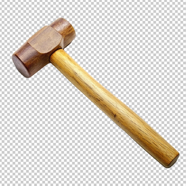 Holzhammer auf durchsichtigem hintergrund