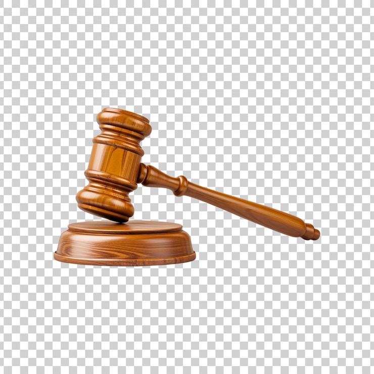 PSD holzhammer auf durchsichtigem hintergrund