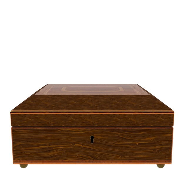 Holzkiste mit Glasoberfläche