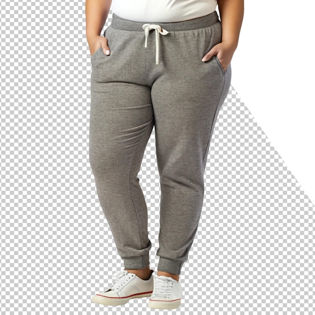 Holzkohle-grau Leinenhose-Mockup