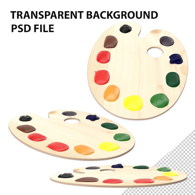 PSD holzpalette mit farbfarbe png