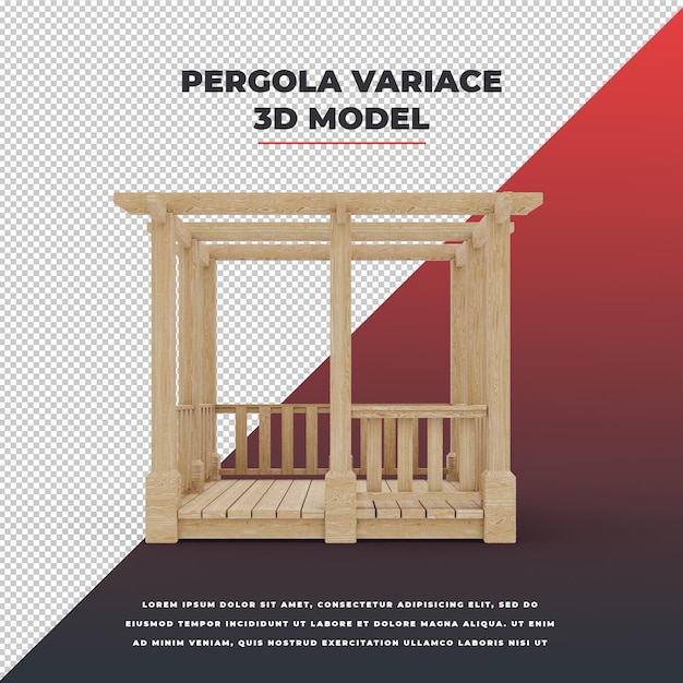 PSD holzpergola variace