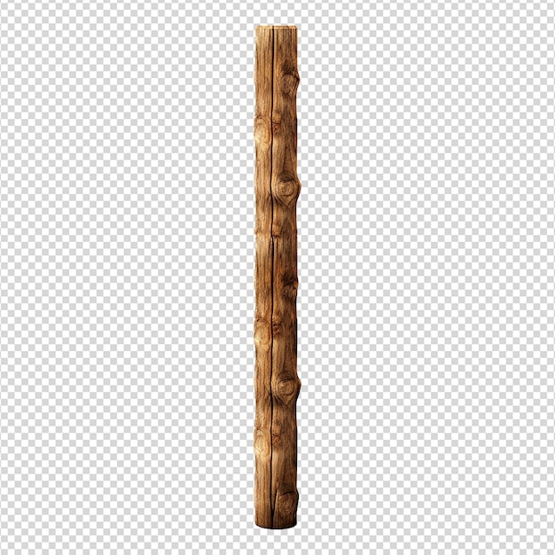 Holzpfahl isoliert auf durchsichtigem Hintergrund png