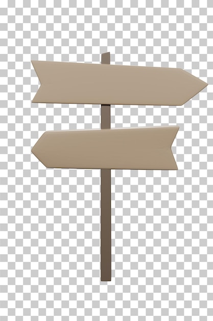 Holzplankenschild 3D-Rendering