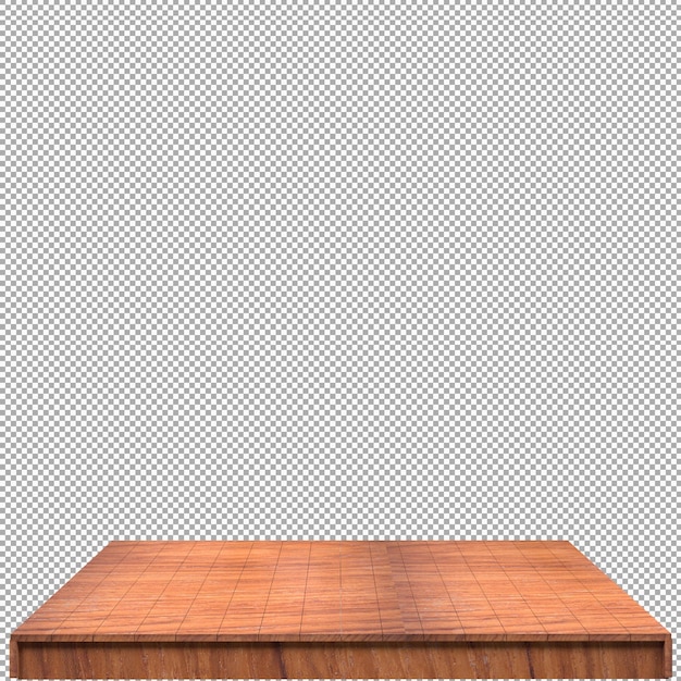 Holzplatte 3D-Render isoliert