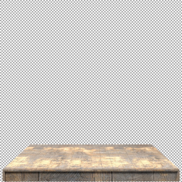 Holzplatte 3D-Render isoliert