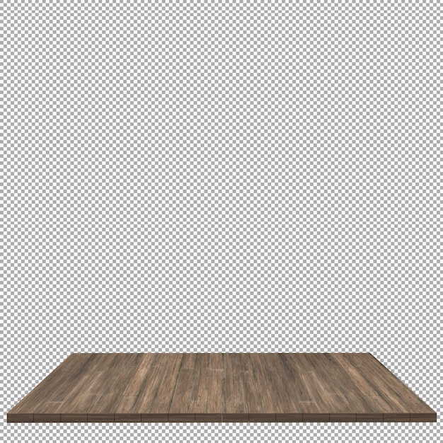 Holzplatte 3D-Render isoliert