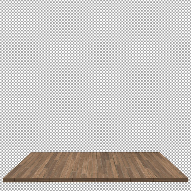 Holzplatte 3D-Render isoliert