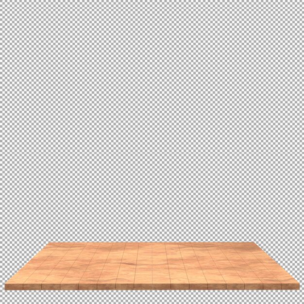 Holzplatte 3D-Render isoliert
