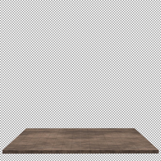 Holzplatte 3D-Render isoliert