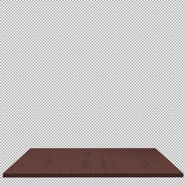 Holzplatte 3D-Render isoliert
