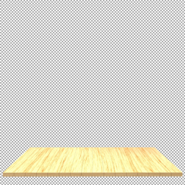 Holzplatte 3d-render isoliert