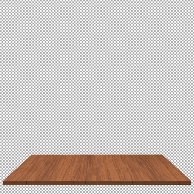 Holzplatte 3D-Render isoliert