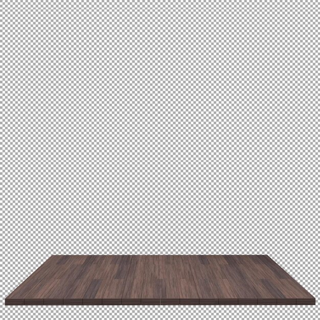 Holzplatte 3D-Render isoliert